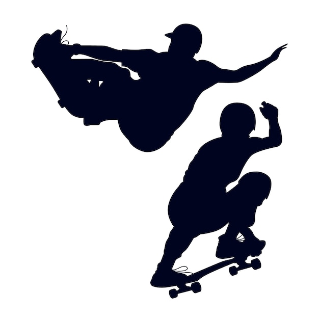 Flat skateboard silhouettes collection