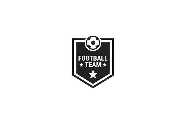 Flat soccer football logo design illustration idea