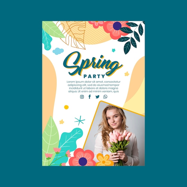 Flat spring a5 vertical flyer template