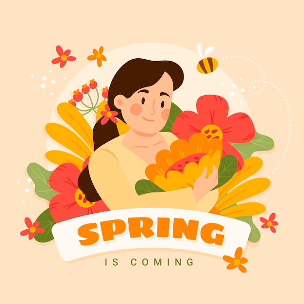 Flat spring illustration