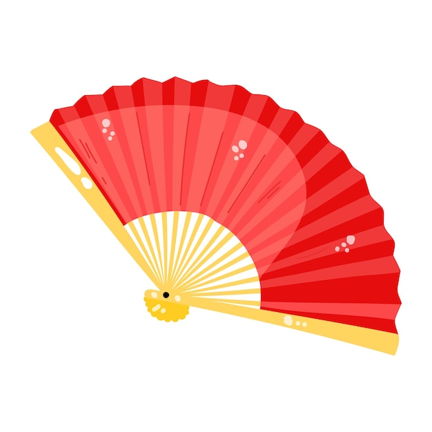 A flat sticker of hand fan is up for premium use