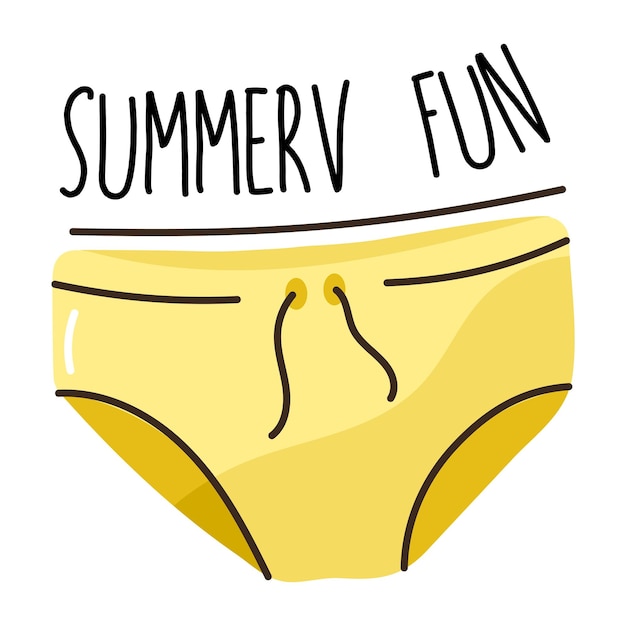 A flat sticker of underwear, editable design 