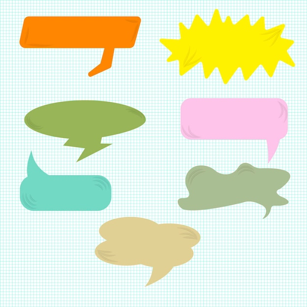 Flat stickers for messages in messengers