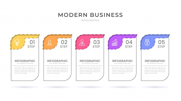 Flat style Infographic design organization chart process template with editable text