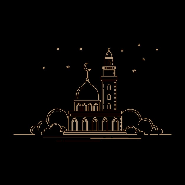 Flat style mosque design