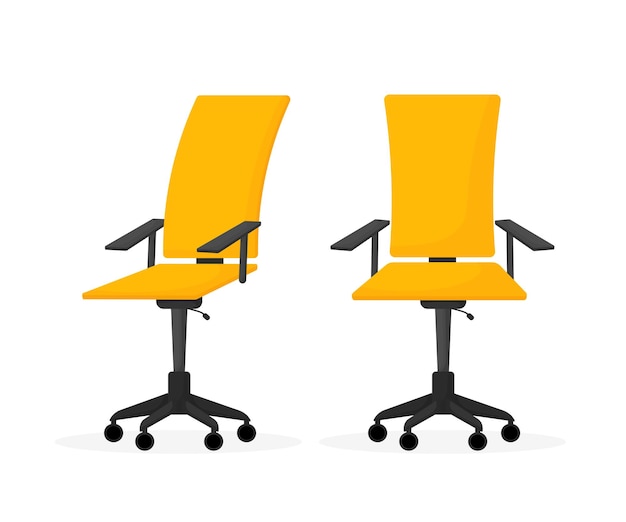 Flat style office chair Modern flat design Furniture vector illustration set Isolated vector