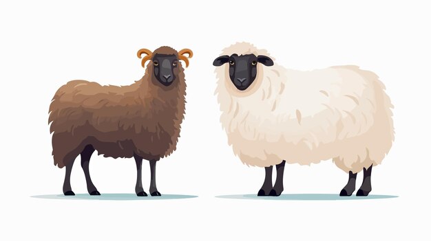 Vector flat style sheep icon illustration