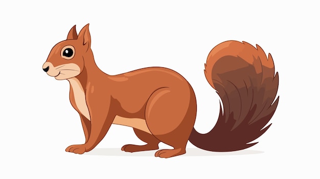 Vector flat style squirrel icon vector illustration