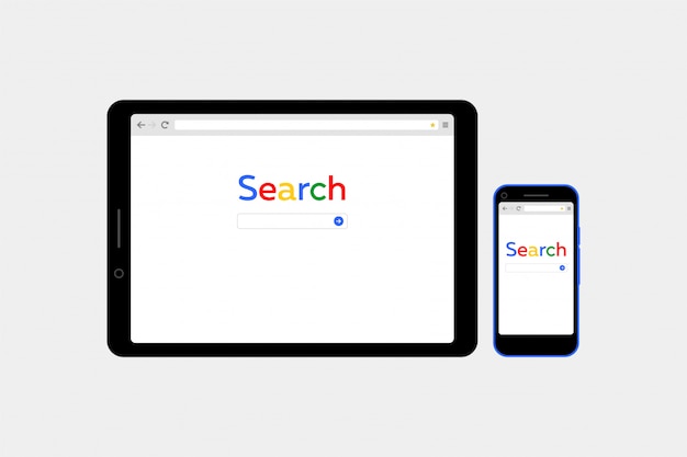 Flat style vector search browser