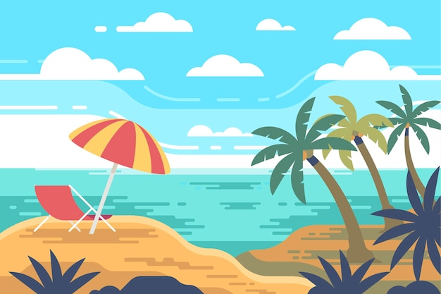 Flat summer background