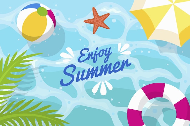 Flat summer background