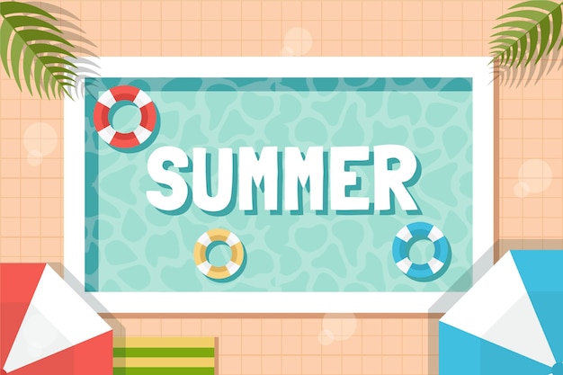 Flat summer background