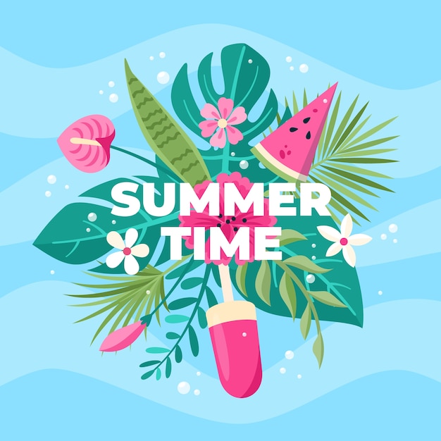 Flat summer illustration