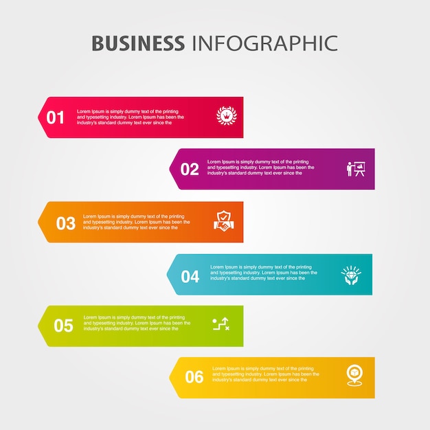 Flat table of contents infographic premium Vector