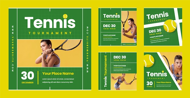 Flat tennis instagram posts collection