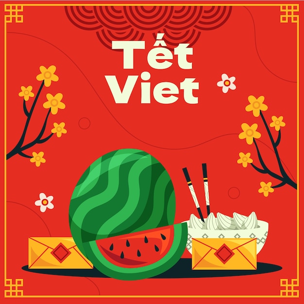 Flat tet illustration