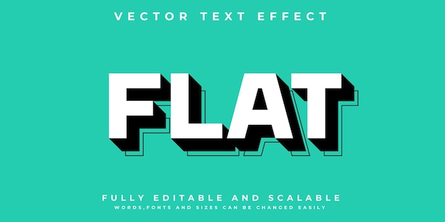 Flat Text effect