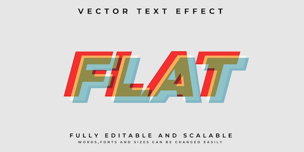 Flat Text effect