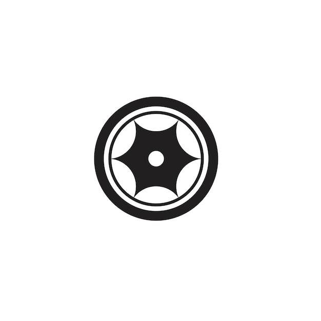 Flat tires icon symbol vector Illustration