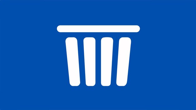 Vector flat trash can glyph icon