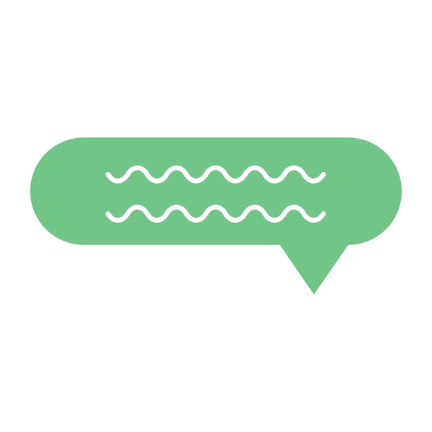 Flat trendy icon of a chat bubble