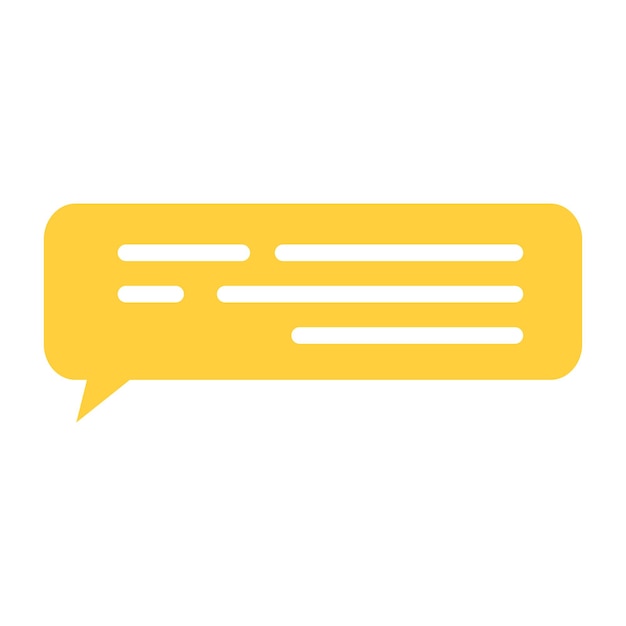 Flat trendy icon of a chat messages