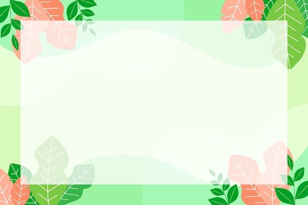 Flat tropical hand drawn floral background with copy space