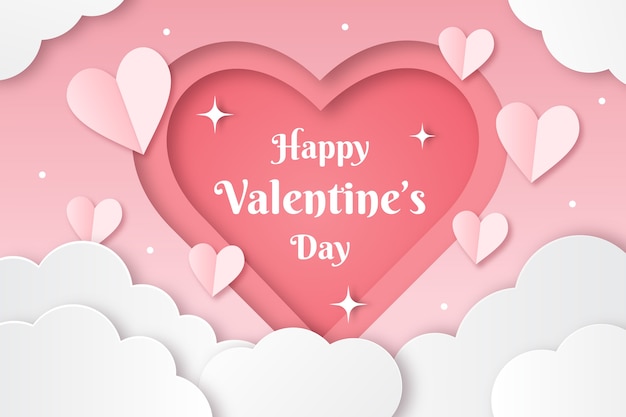 Flat valentine's day background