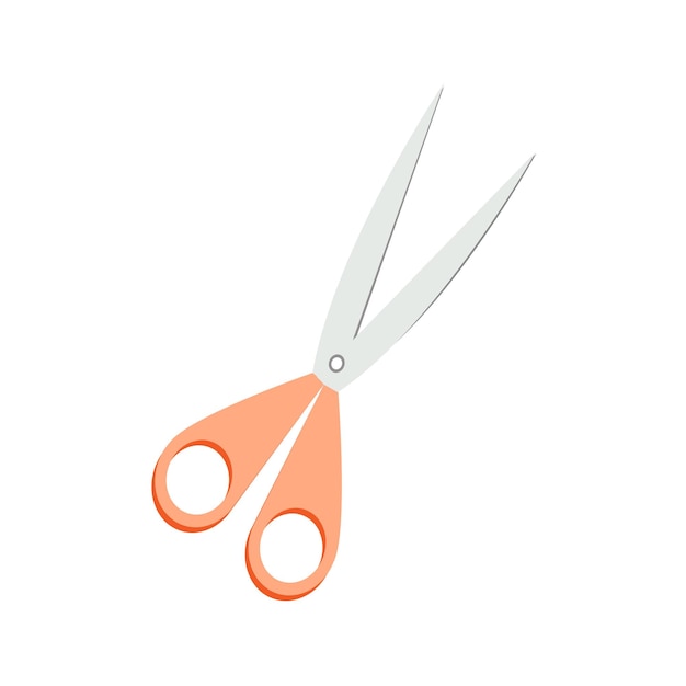 Flat Vector icon illustration of scissors icon isolated on white