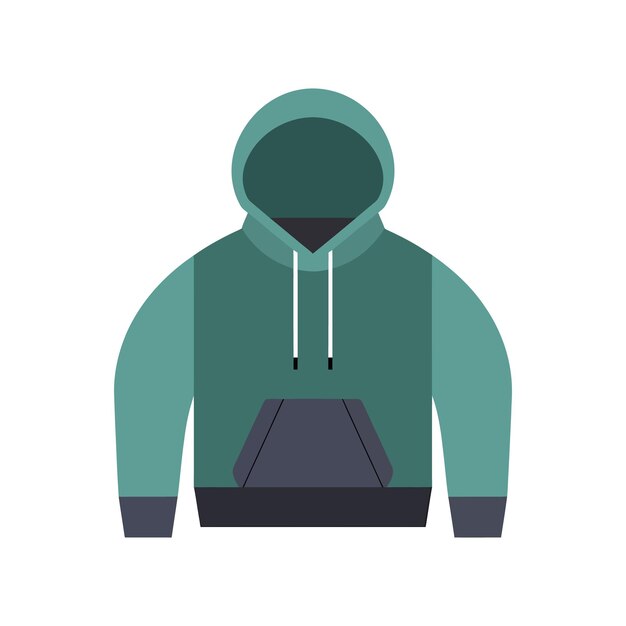 Vector a flat vector illustration of hoodie on white background