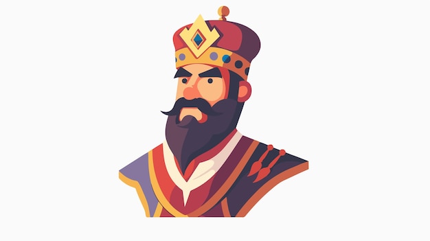 Vector flat vector illustration of sultan on white background