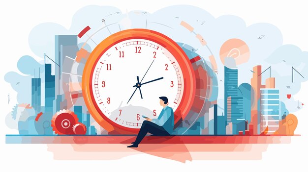 Vector flat vector infographic of time management and lifestyle