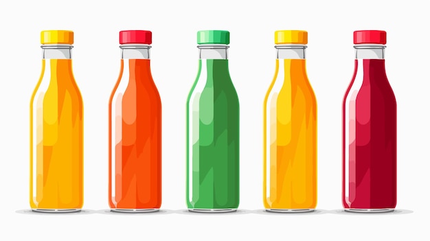 Vector flat vector juice bottle icon on white background