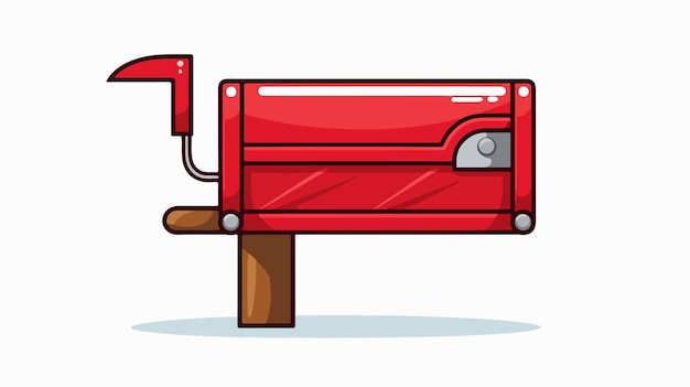 Vector flat vector mailbox icon on white background for design projects