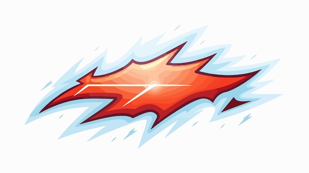 Vector flat vector thunder icon isolated on white background