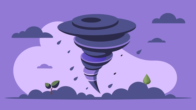 Vector flat vector of tornado and hurricane ideal for weather graphics