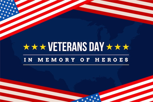 Flat veteran's day background