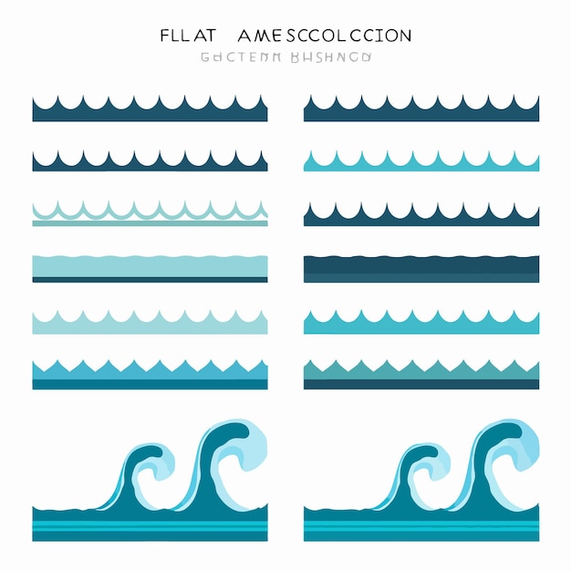 Vector flat waves collection