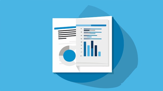 Vector flat white financial report vector icon