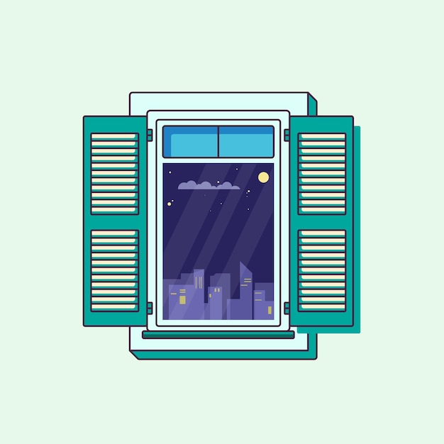 Flat Window Illustration vector