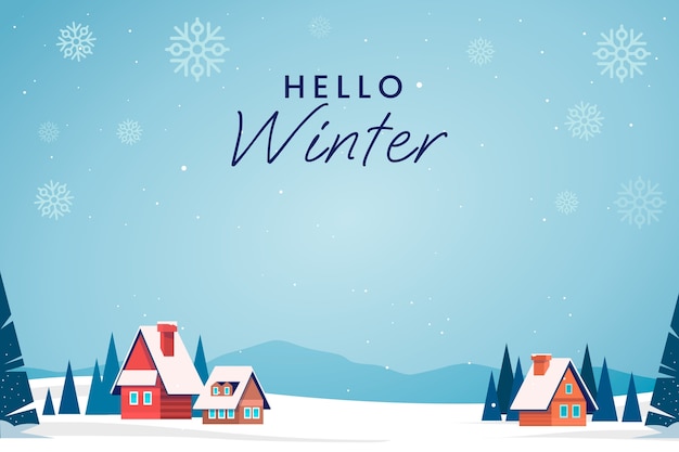 Flat winter season celebration background