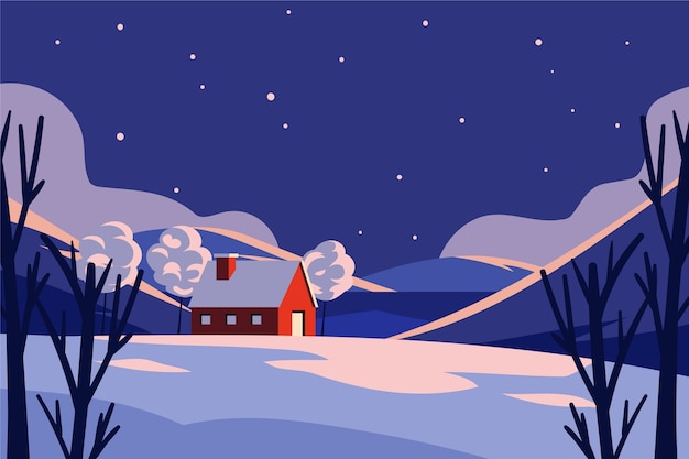 Flat winter season celebration background