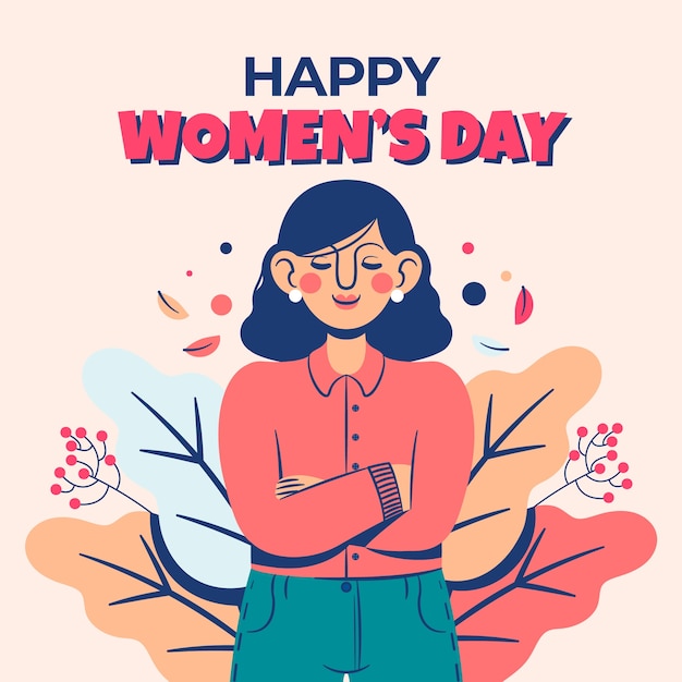 Flat women's day celebration illustration