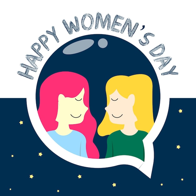 Flat womens day illustration stock vector