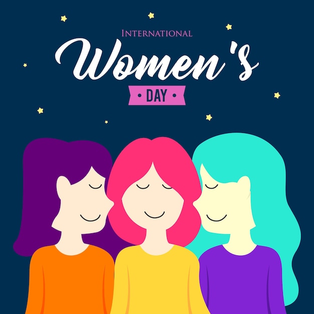 Flat womens day illustration stock vector