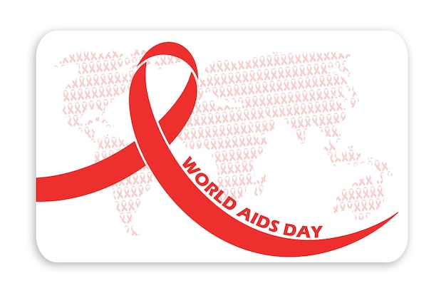 Vector flat world aids day 2023