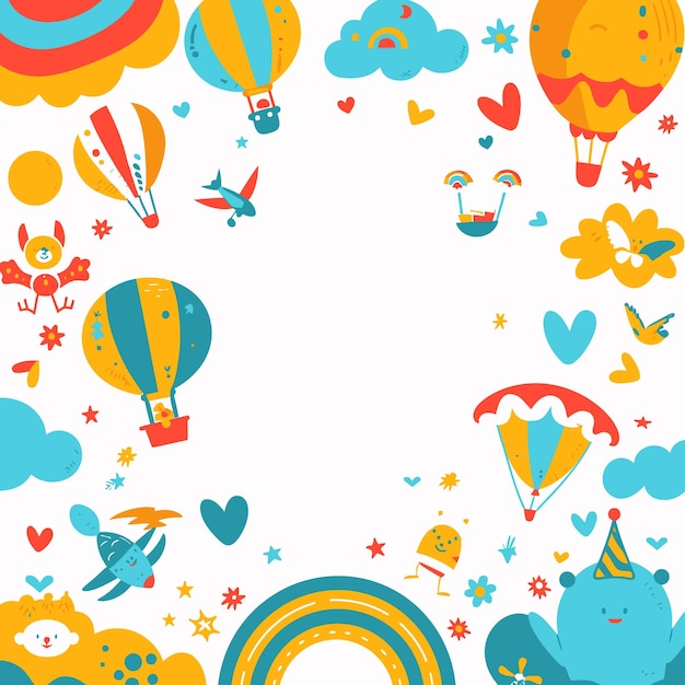 Vector flat world childrens day background