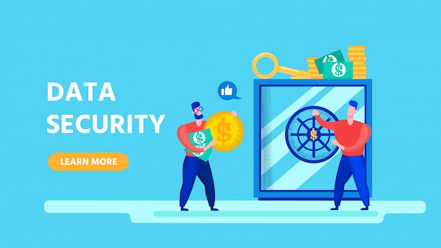 FlatLanding Page Offering Data Security