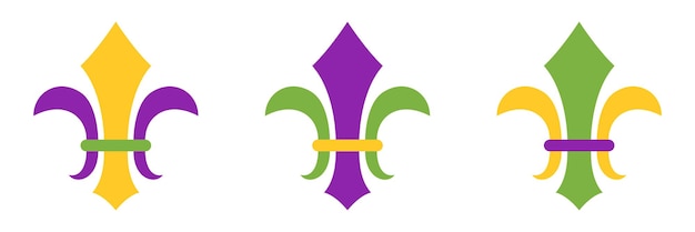 Fleur De Lis in flat style isolated