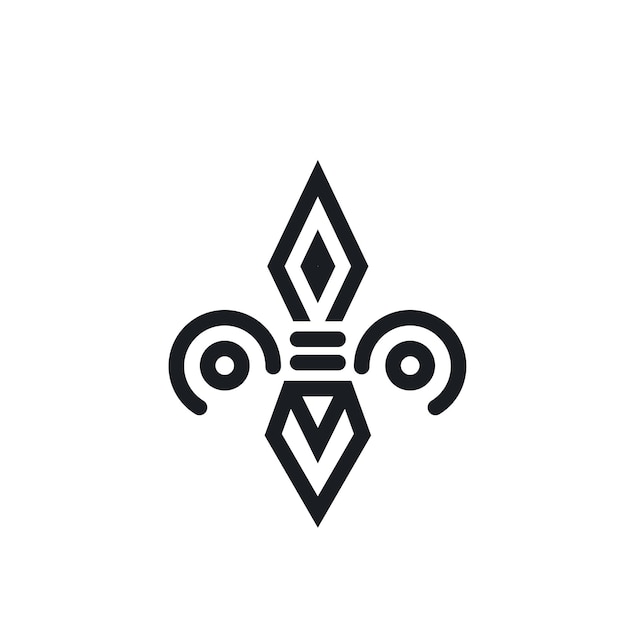 Fleur de lis icon vector concept design template